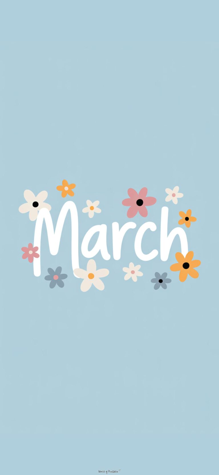 UNDATED MONTHLY DIARY MARDI WALLPAPER_BLUE main image 1