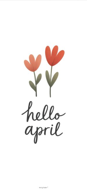 Cute Floral April Phone Wallpaper