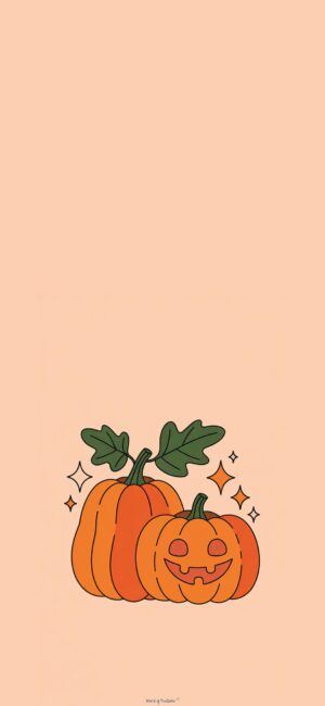 Cute Pumpkin aesthetic Halloween wallpaper