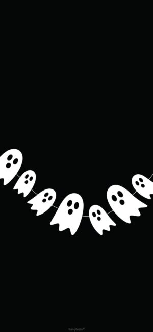 Ghost Garland Halloween Wallpaper for Phone