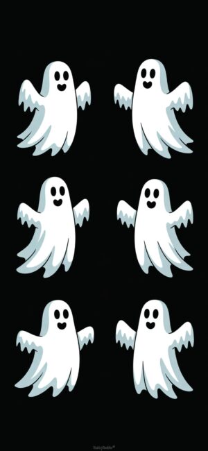 Happy Ghosts Halloween Wallpaper