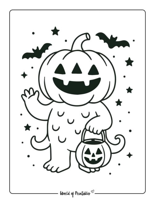 Jack O Lantern Monster Coloring Pages