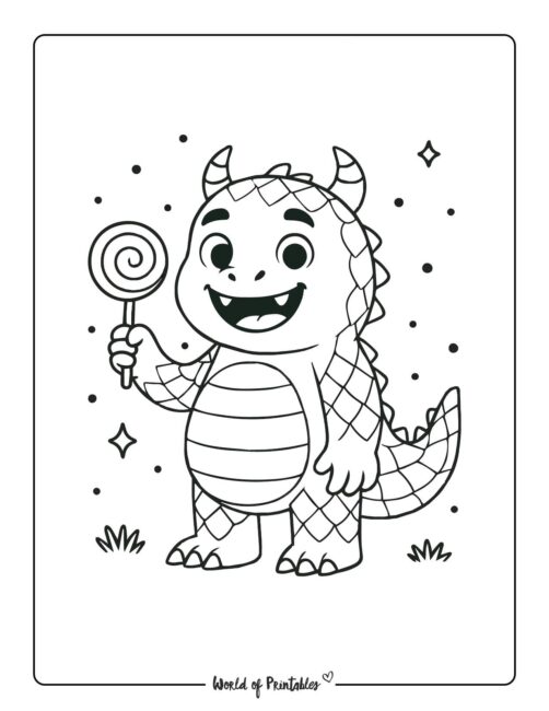 Lizard Monster Coloring Pages