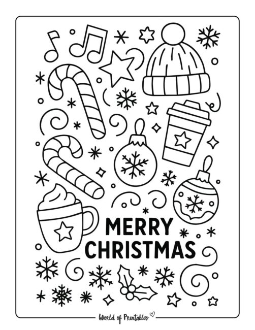 Merry Christmas Coloring Page