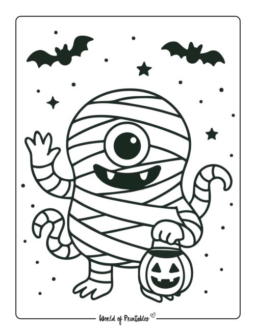 Mummy Monster Coloring Pages