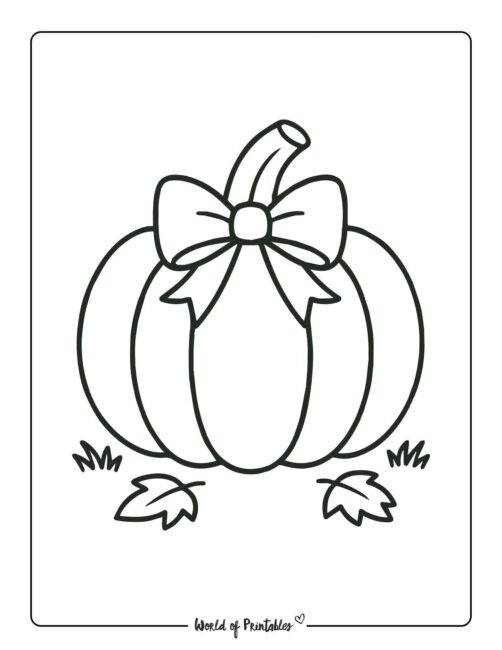 Pretty pumpkin coloring page