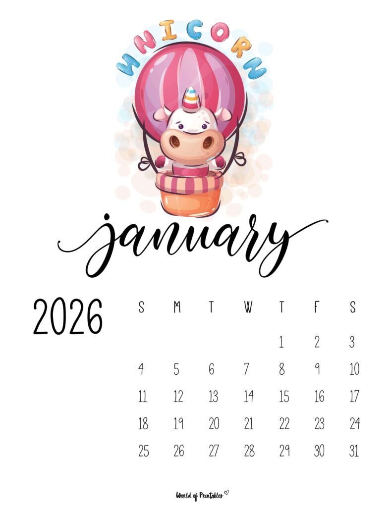 Printable January 2026 Calendar Design 41