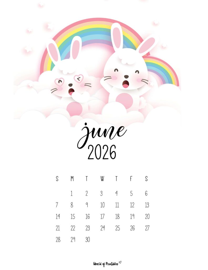 Printable June 2026 Calendar Design 32