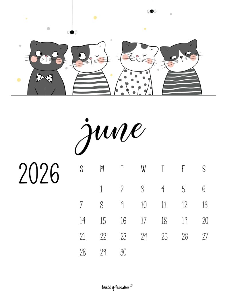 Printable June 2026 Calendar Design 40