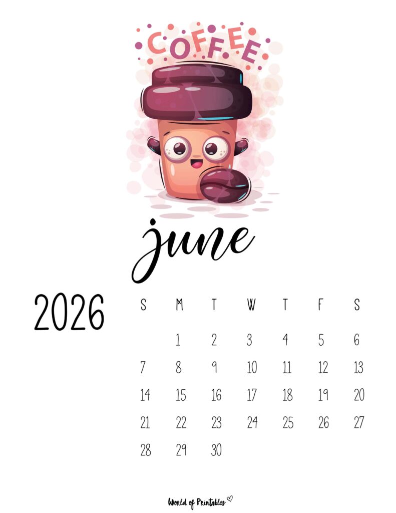 Printable June 2026 Calendar Design 44