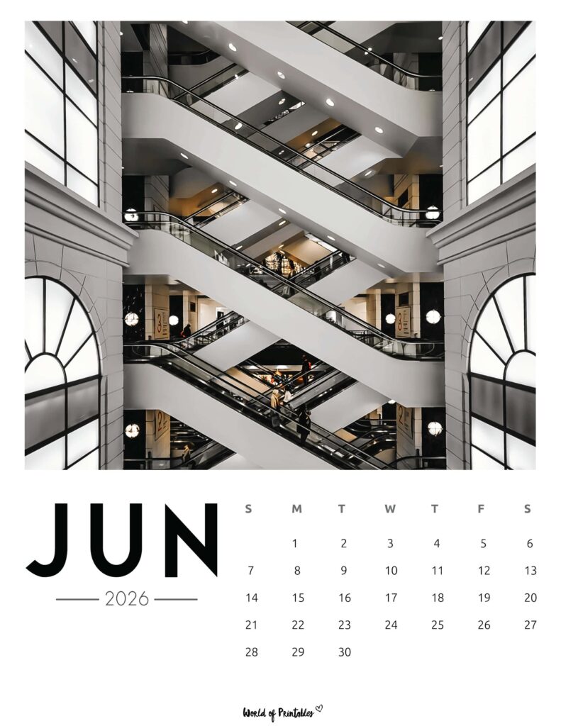 Printable June 2026 Calendar Design 58