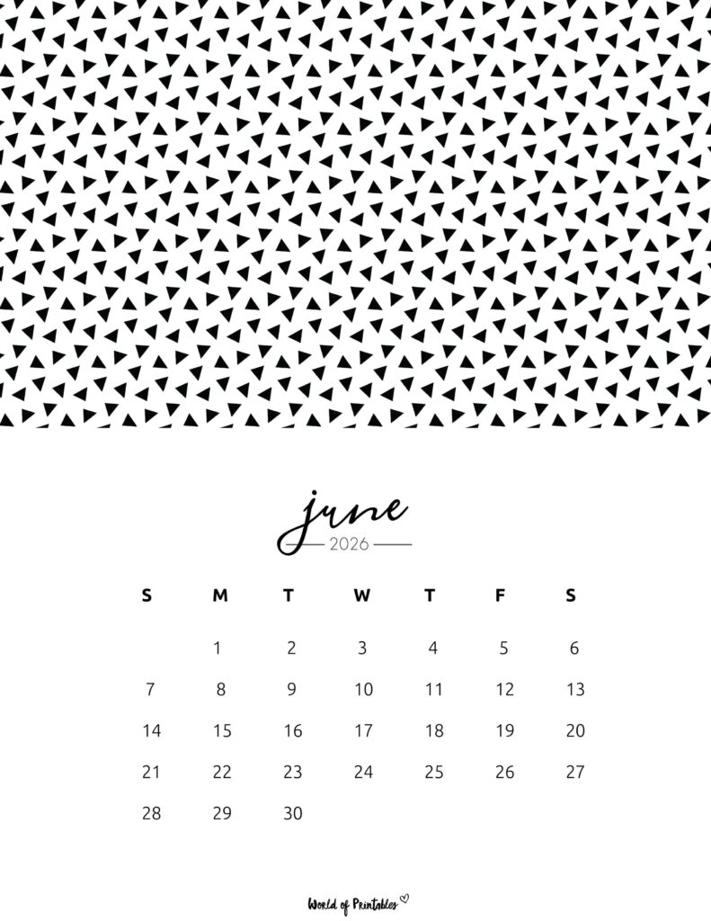 Printable June 2026 Calendar Design 61