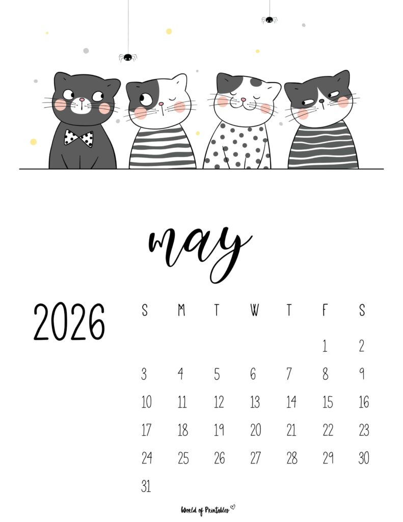 Printable May 2026 Calendar Design 40