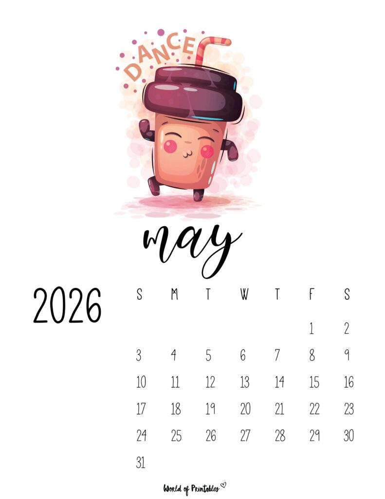 Printable May 2026 Calendar Design 44