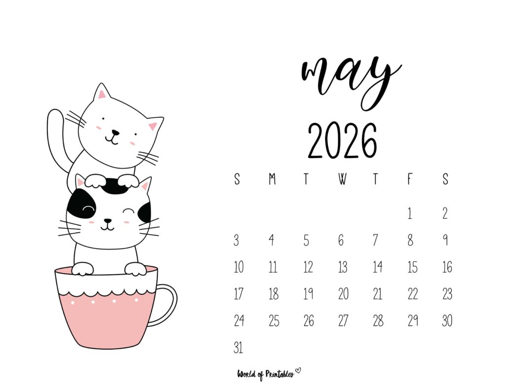 Printable May 2026 Calendar Design 48