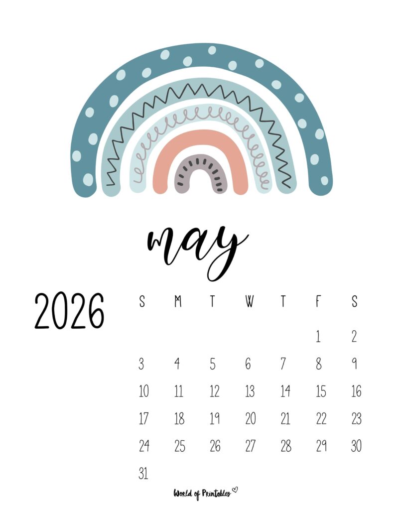 Printable May 2026 Calendar Design 51