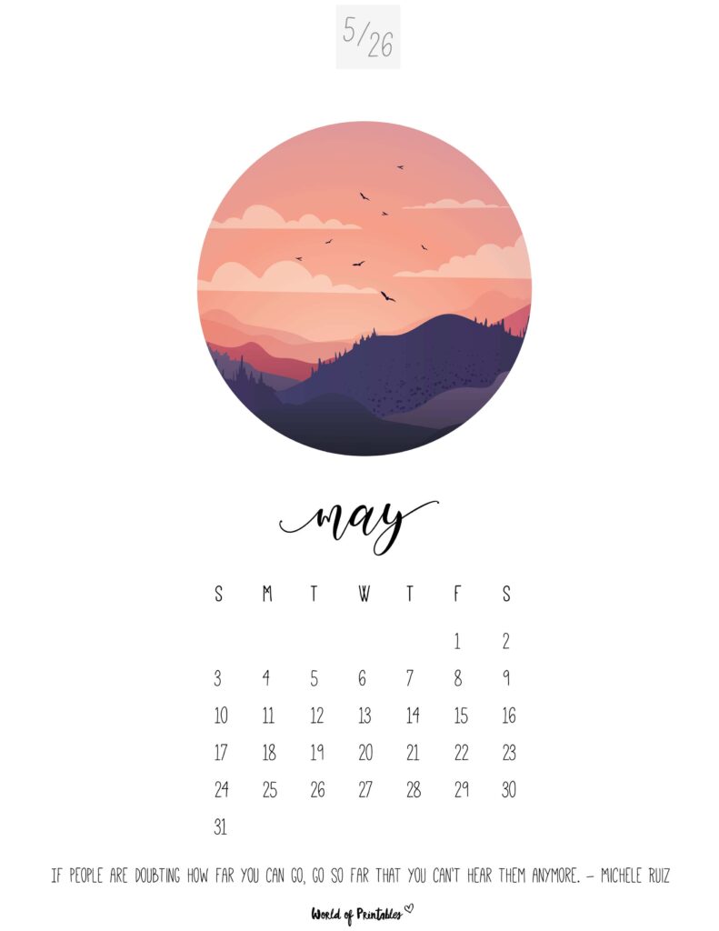 Printable May 2026 Calendar Design 55