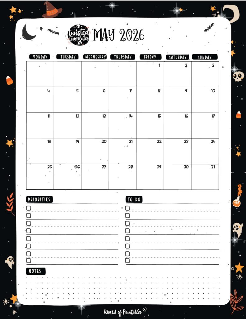 Printable May 2026 Calendar Design 87