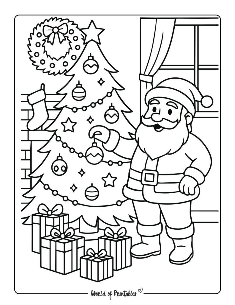 Free Christmas Coloring Pages - 80 Printable PDFs - World of Printables