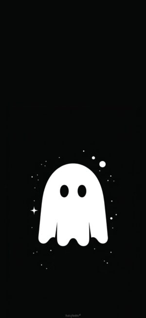 Simple Ghost Halloween Wallpaper