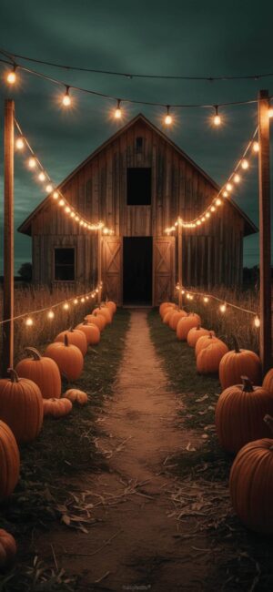 Spooky Barn Halloween Wallpaper