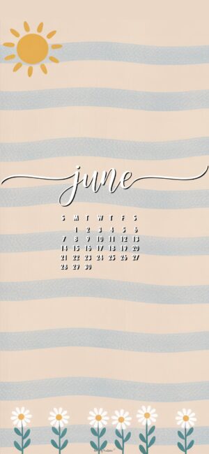 Sunny June Calendar Wallpaper