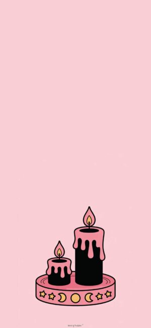 Witchy Candles Halloween Wallpaper