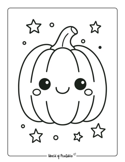 pumpkin coloring page happy pumpkin for kids