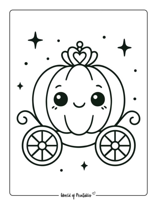 pumpkin coloring page pumpkin carriage cinderella