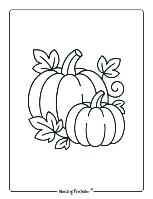 pumpkin coloring page pumpkins with vines