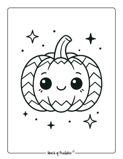 pumpkin coloring page zigzag