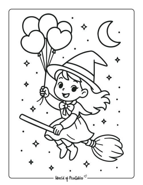 witch-flying-on-broom-coloring-page