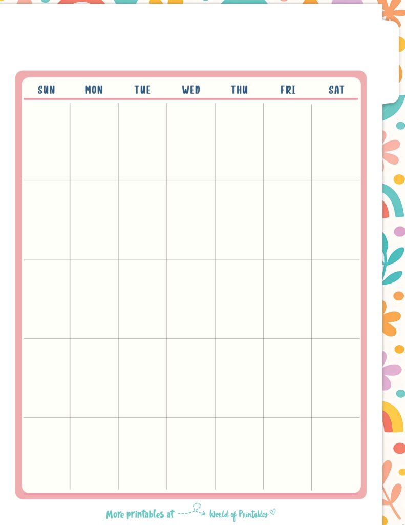 Blank Calendar 310