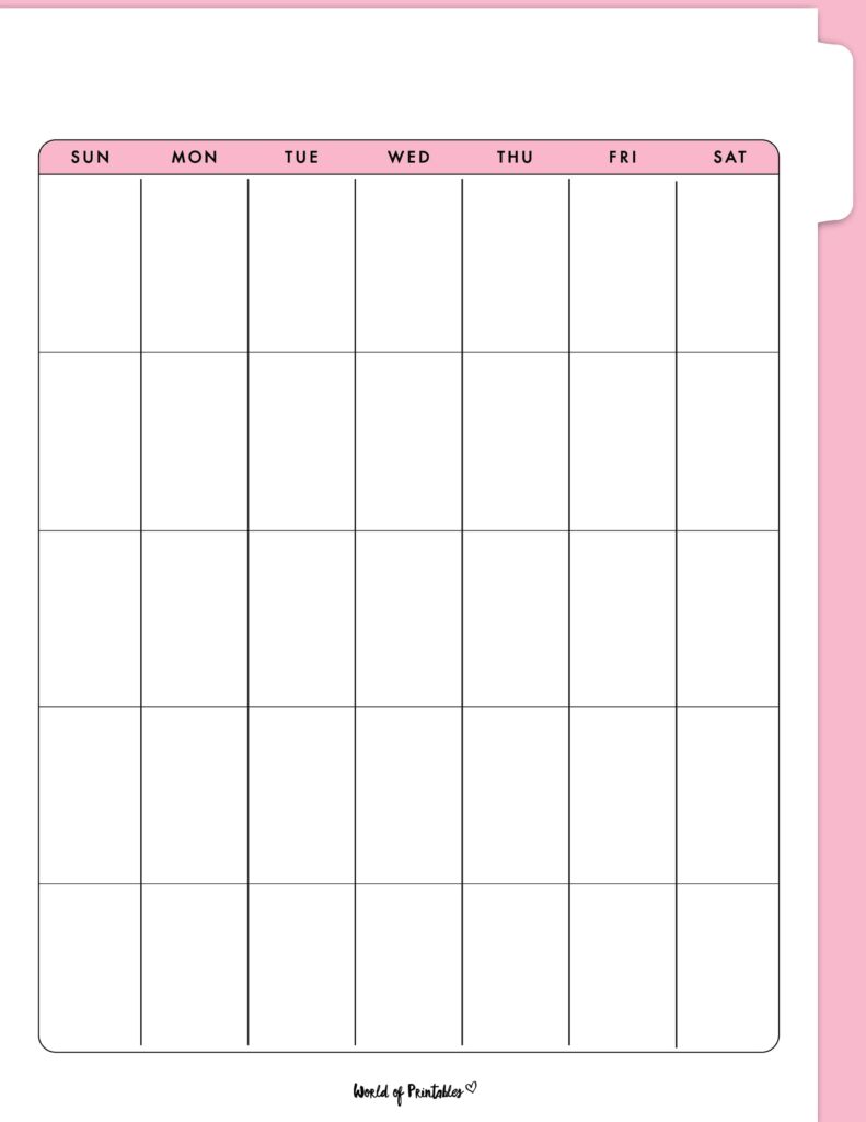 Blank Calendar 316