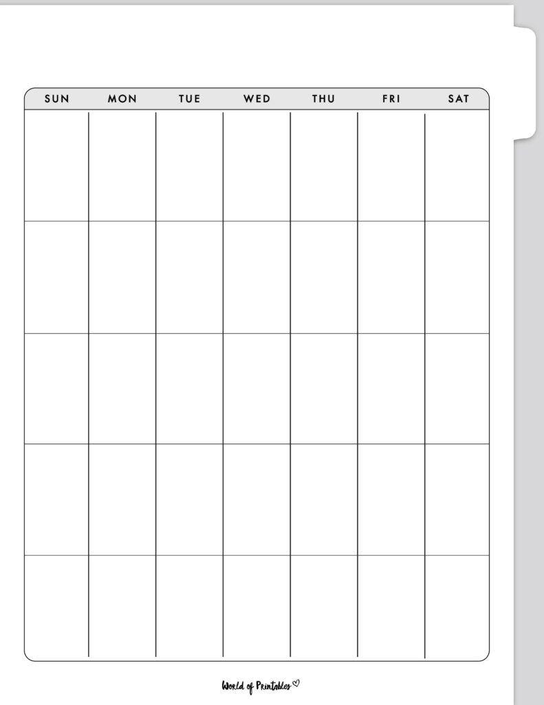 Blank Calendar 317