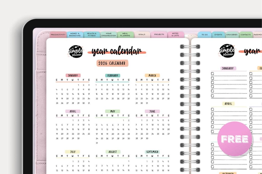 Digital Year Calendar