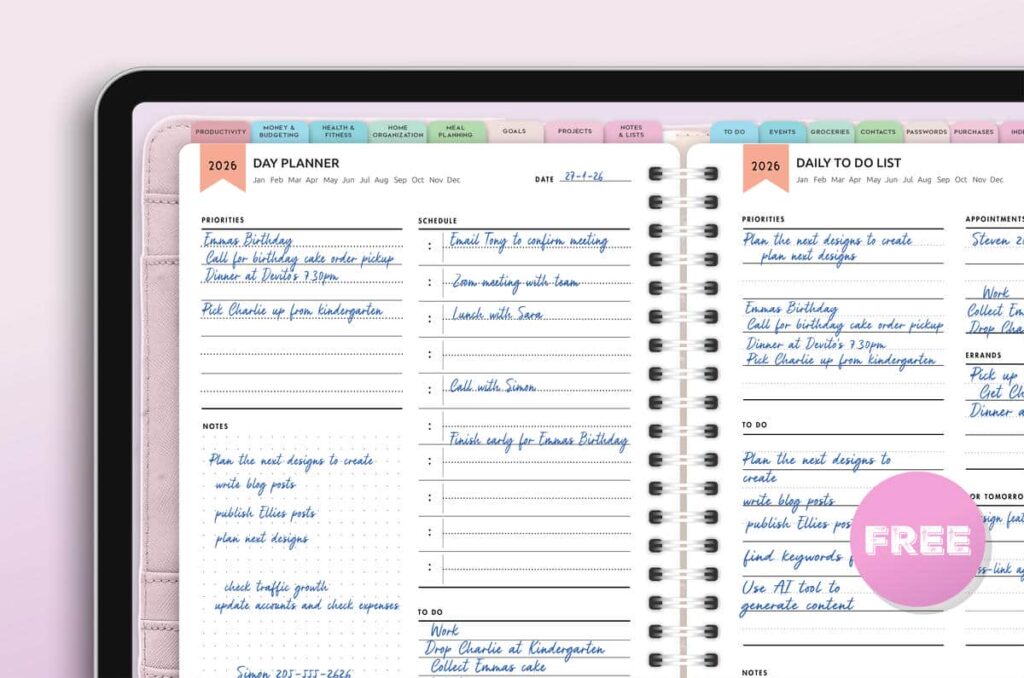 Free Digital Planner Daily Planner and To Do List 1