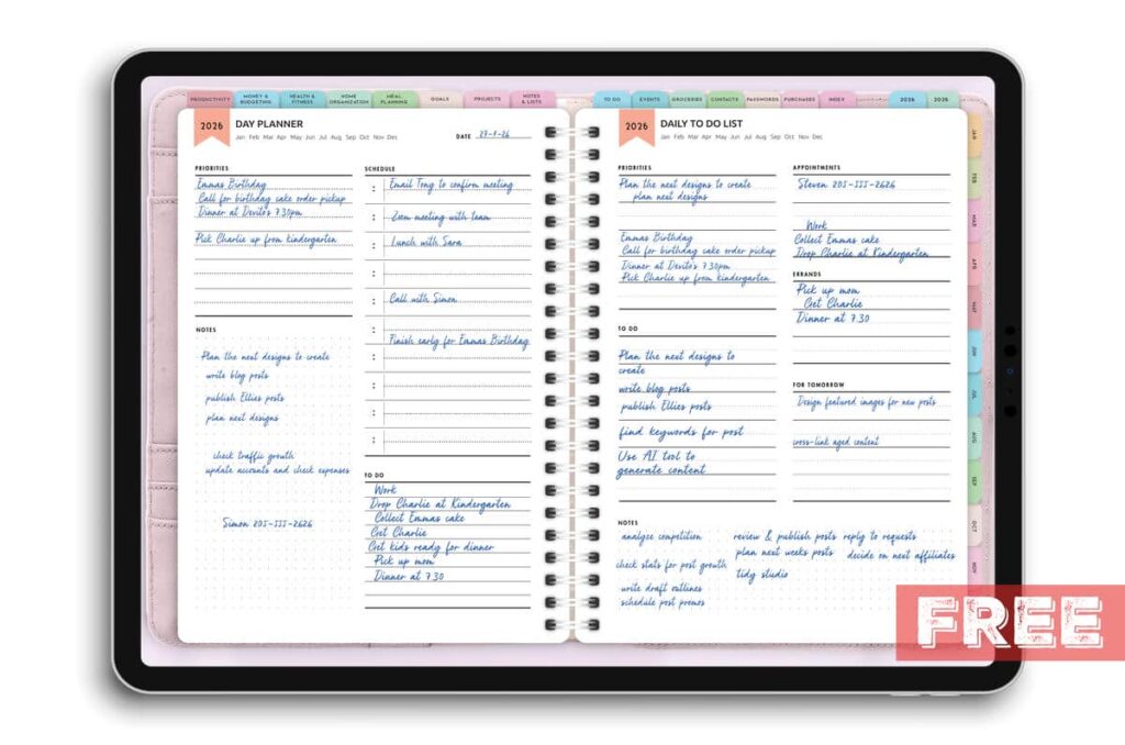 Free Digital Planner for iPad 1