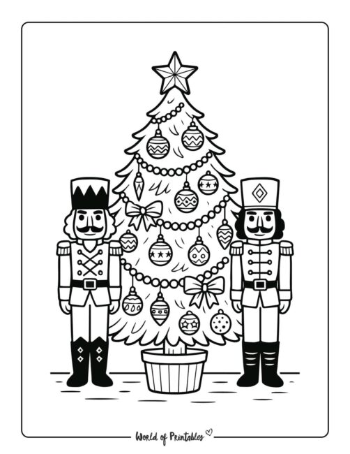 Fun Christmas Tree Coloring Page