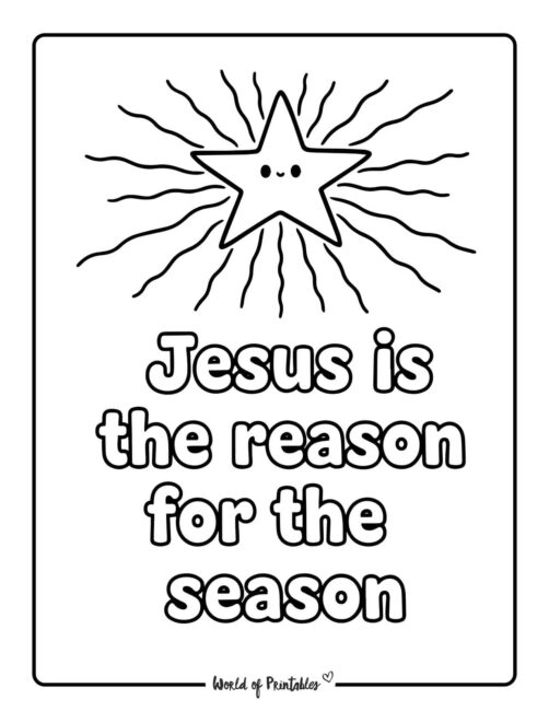 Jesus is the reason for the season nativity coloring pages