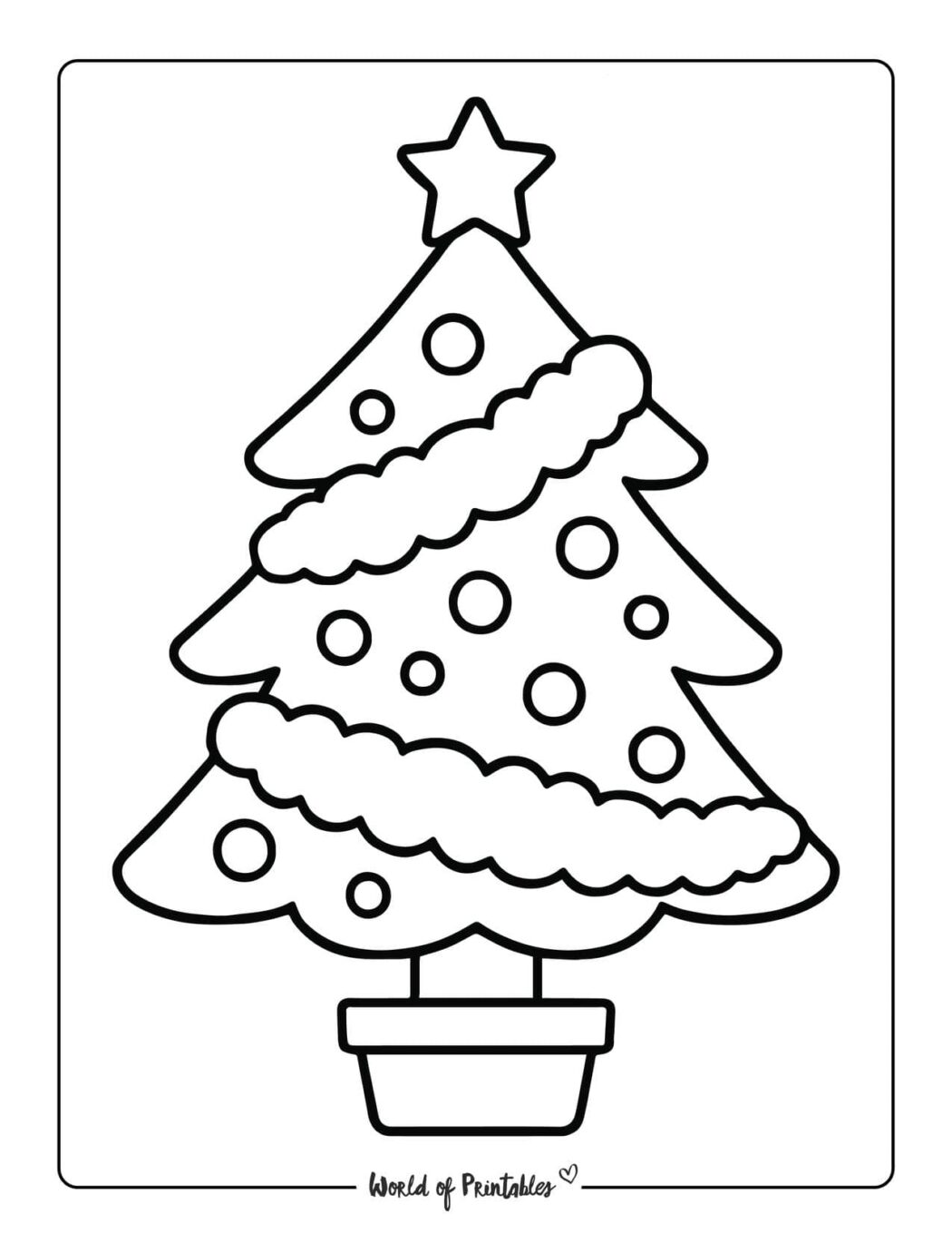 Free Printable Christmas Tree Coloring Pages - World of Printables