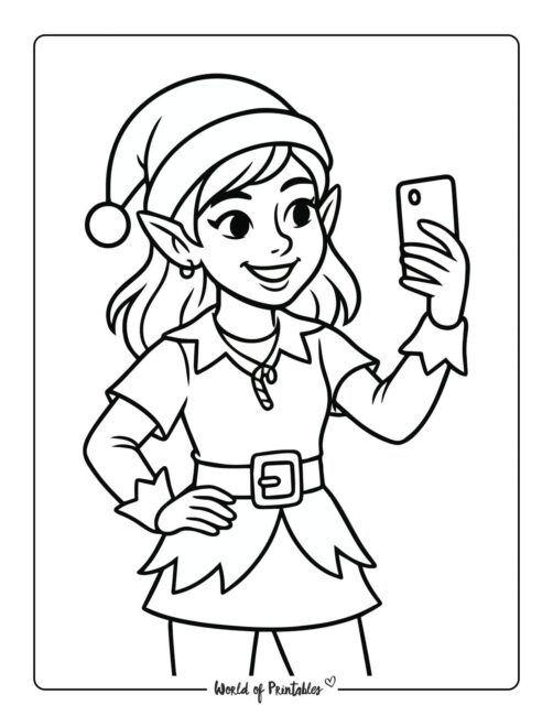 Teen Elf Coloring Page
