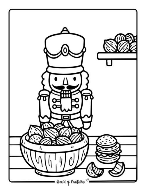 cute nutcracker printable coloring sheet