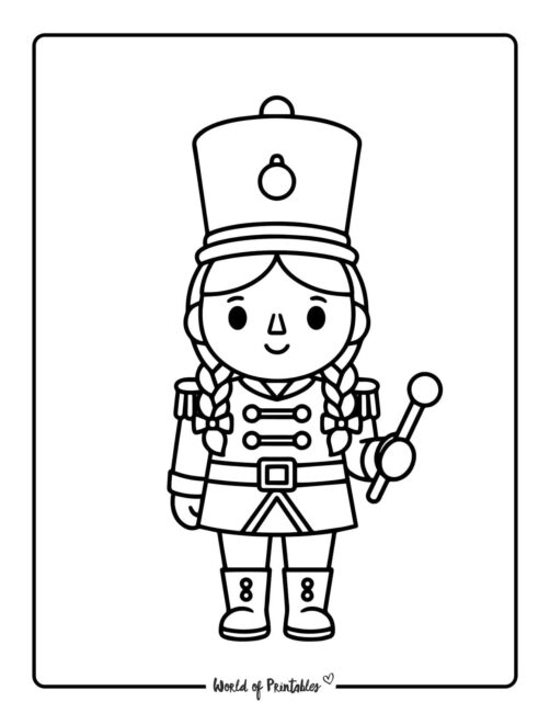 girl christmas nutcracker coloring pages