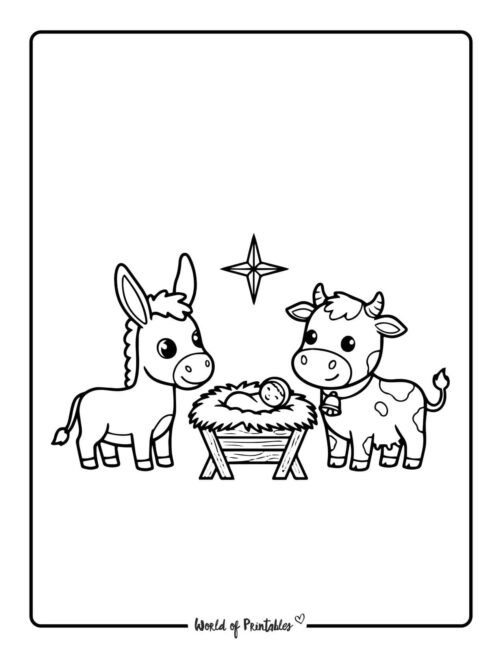 nativity coloring book pages for Preschool