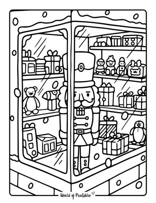 nutcracker in a window coloring sheets