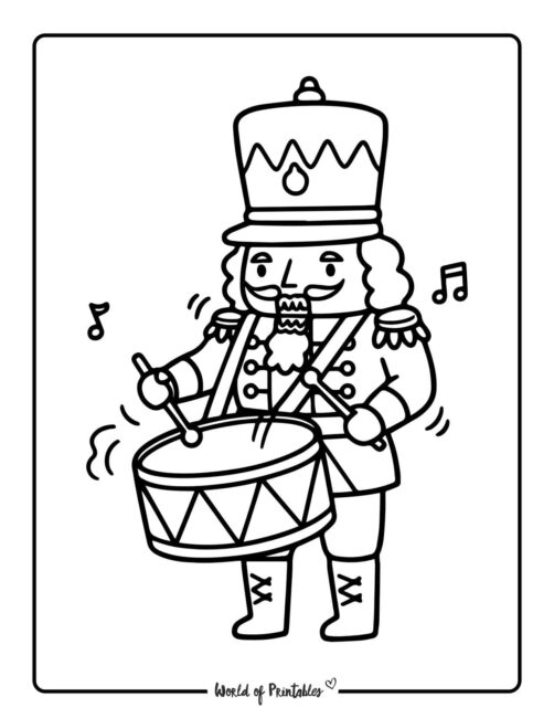 printable drumming nutcracker coloring pages
