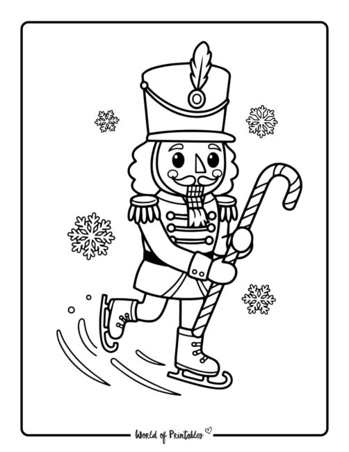 printable ice skating nutcracker coloring pages