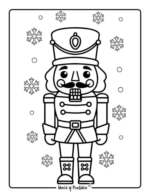 snowflake nutcracker coloring page