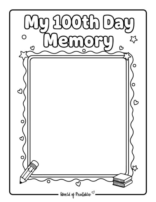 100 days of school activity pages